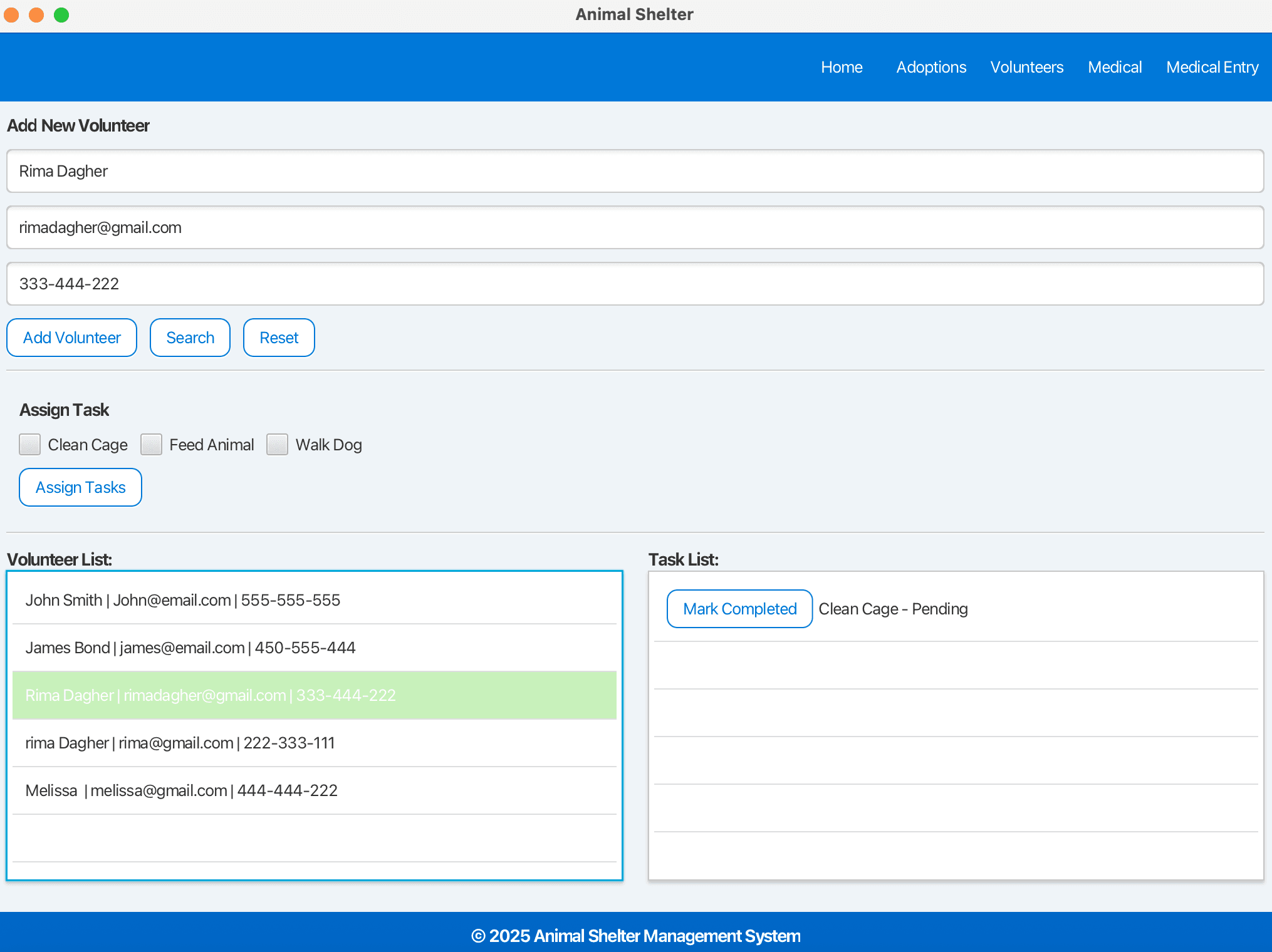 Animal Shelter Manager